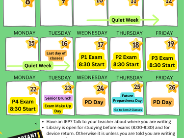 June 2026 Exam Schedule